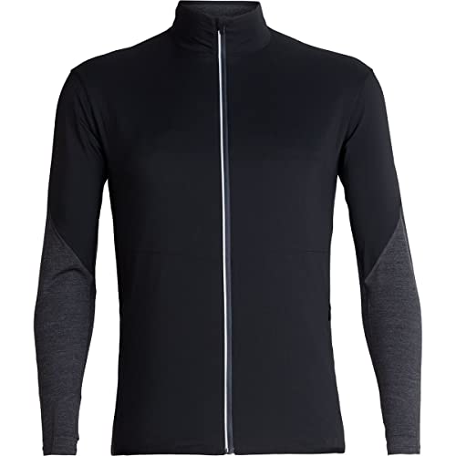 Icebreaker Tech Trainer Hybrid Jacket Men black/jet heather Size M 2019 Running Jacket