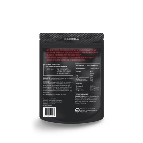 Xendurance Creapure Creatine Micronised Vegan Powder Performance Creatine Monohydrate with Lactate, Lemon Citrus, 30 servings - Gym Store | Gym Equipment | Home Gym Equipment | Gym Clothing