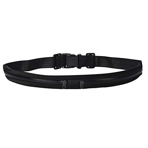 Generise Running Belt Waterproof Running Belt for Phone, Money, Headphones & Keys. Fully Adjustable - Suitable for Men & Women (Black)