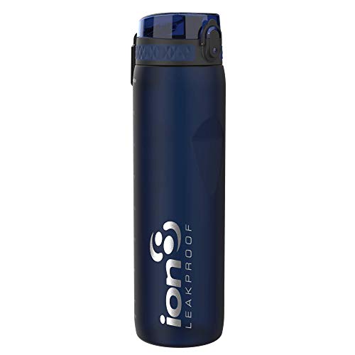 Ion8 Leak Proof 1 litre Sports Water Bottle, BPA Free, Navy