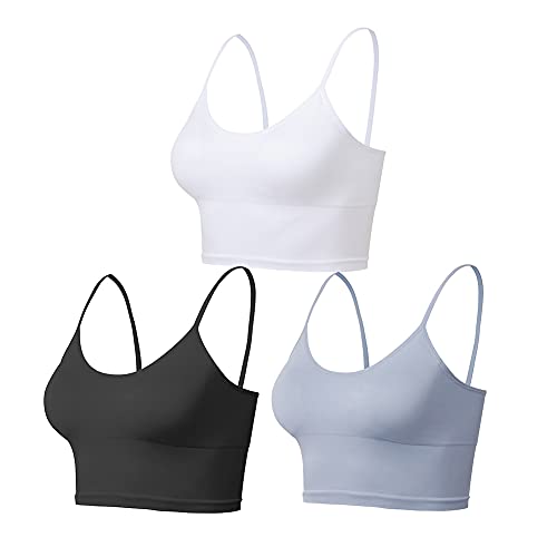 Lemef Yoga Sports Bras Workout Crop Tops for Women with Removable Pads