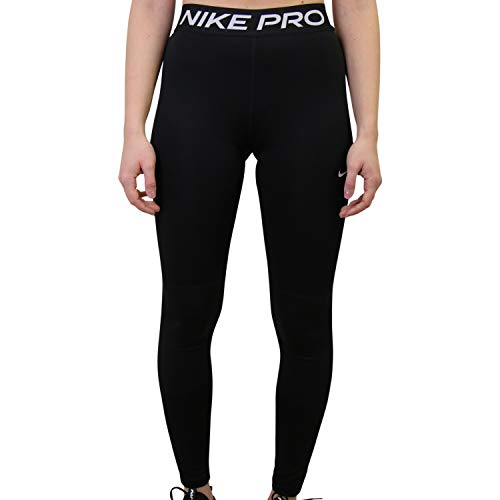 Nike Girl's Pro Leggings, Noir Blanc, Medium