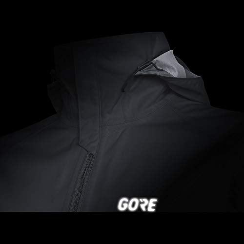 GORE Wear Women's Waterproof Hooded Running Jacket, R3 Women's GORE-TEX Active Hooded Jacket, Size: 36, Colour: Black, 100071