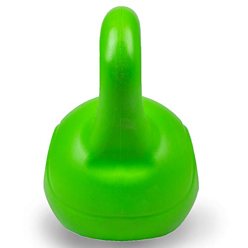 Phoenix Fitness 4KG Green Vinyl Kettlebell - Heavy Weight Kettle Bell for Strength and Cardio Training - Kettlebells for Home and Gym Fitness Workout Equipment for Bodybuilding and Weight Lifting