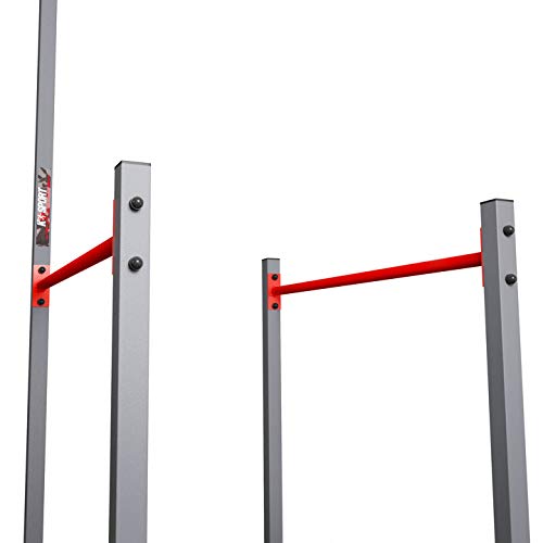 Power Tower Pull Up Bar T-SPORT Dip Station Gym Tower Push-Up Grips, for Home Garden Gym Strength Training Workout Fitness