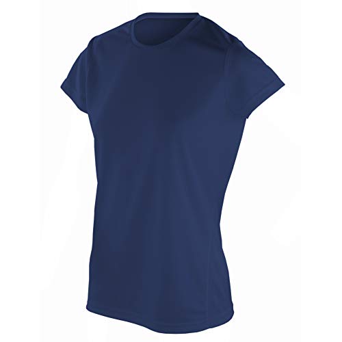 Spiro Womens/Ladies Sports Quick-Dry Short Sleeve Performance T-Shirt (L) (Black)