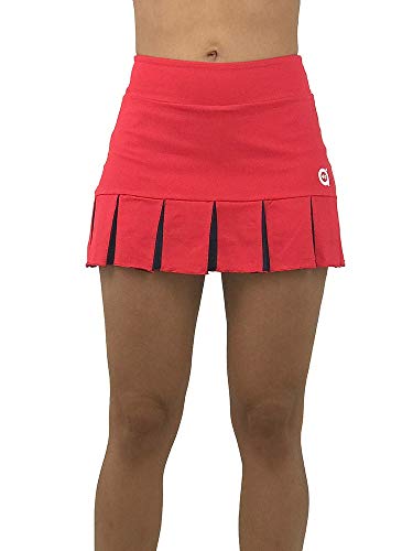 A40Degrees Sport & Style Happy Red Skirt, Women, Tennis and Padel (Paddle) (44 XL)