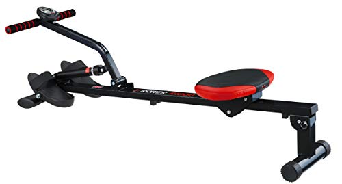 Body Sculpture BR1000 Compact Hydraulic Rower | 12 Level Adjustable Resistance | Adjustable Incline | Smooth Riding | Track Your Progress