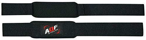 AQF Weight Lifting Straps Neoprene Padded Wrist Support,Training Hand Bar Straps Bodybuilding Powerlifting Fitness Exercise Grips (Black)