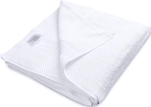 Utopia Towels - Premium 100 % Cotton White Small Bath Towel Set (6 Pack, 56 x 112 Centimetres) - Lightweight, High Absorbency - Multipurpose Quick Drying Pool Gym White Towel Set