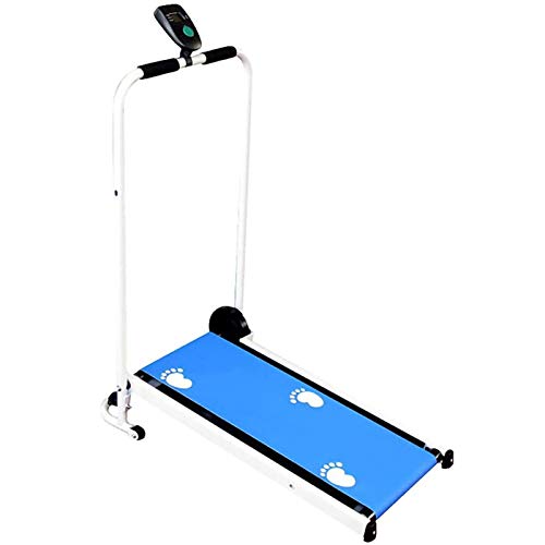 Small Mechanical Household Simple Treadmill,Low Noise Child Folding Walking Machine, Non-electric treadmill with Display, Maximum load 80kg,Suitable for home fitnessTreadmill Blue