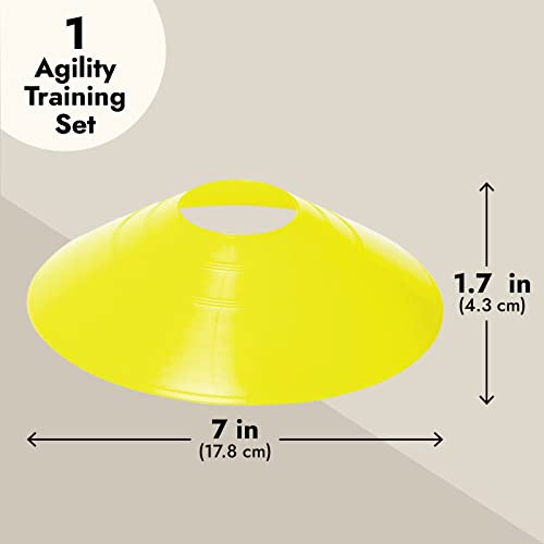 Juvale Agility Training Equipment with Ladder, 6 Disc Cones, Resistance Parachute for Speed Training, Football, Workout, Footwork