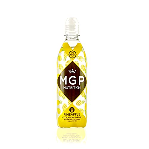 MGP Pineapple Hydration Sports Recovery Drink with Added Vitamins 500ml x 12 Multi Pack, Low Sugar, Low Carbs, Fat Free, Gluten Free, Vegan Friendly,Vitamin C, B3, B5, B1, B6, B12