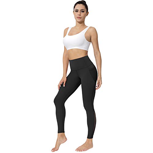 neppein Yoga Pants with Pockets,High Waist Tummy Control Stretch Gym Workout Running Leggings,Fitness Sports Tights for Women