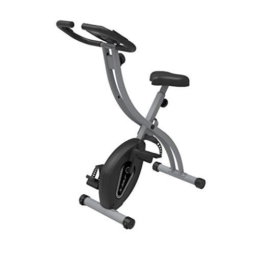 Fit4home ES-892 Fitness Exercise Bike Fold-able LCD Display Pulse Sensors Black Grey