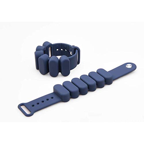 TOSAMC Durable Wrist Weights - Wearable Weight bracelet Intensify Fitness, Exercise, Walking, Jogging, Gymnastics, Aerobics, Yoga, Gym; 2pics set. (Navy Blue, 1.2LB)