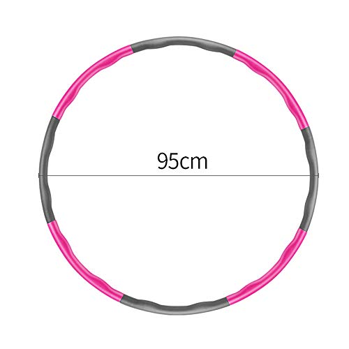 Fitness Hoop for Adult Folding Fitness Weight Loss Tyres with Foam Weights Weighted Fitness Hoop for Fitness Massage 8 Knots 1000g