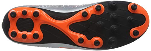 Puma One 4 Syn Ag Jr, Unisex Kids’ Footbal Shoes, Silver (Puma Silver-Shocking Orange-Puma Black 01), 5 UK (38 EU)
