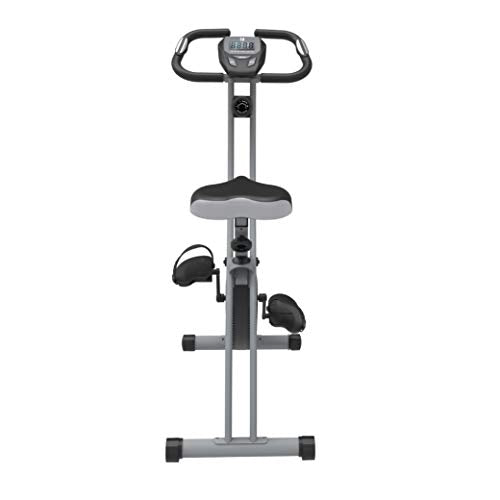 Fit4home ES-892 Fitness Exercise Bike Fold-able LCD Display Pulse Sensors Black Grey