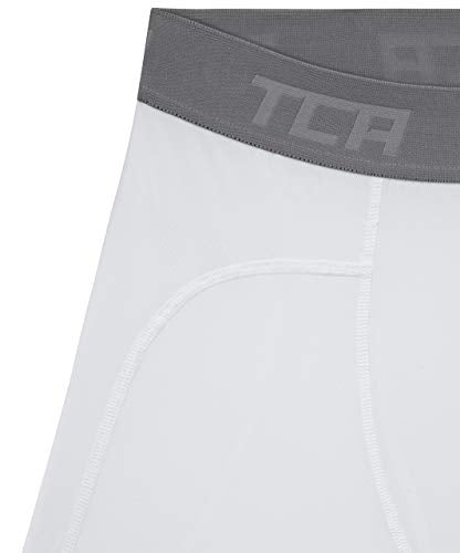 TCA Men's Pro Performance Compression Base Layer Thermal Under Shorts - Pro White, M Men - Gym Store