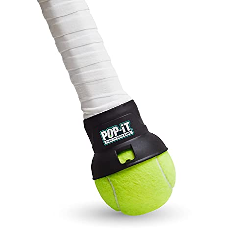 POP-iT Easy Tennis Ball Pick Up Accessory Tennis Equipment Gifts for Men and Women Fits on Adult Racquet Overgrip