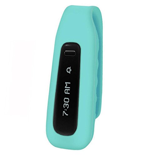 Silicone Replacement Clip Belt Holder Skin Case Cover for Fitbit One Activity Tracker - Sky Blue