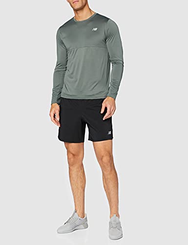 New Balance Core Run 2 in 1 7 Inch Short, Mediumen, Black, Small