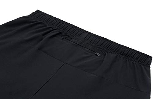 TCA Men's Ultra 2 in 1 Running/Gym Shorts with Zipped Pocket - Black Anthracite, M