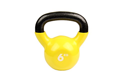 Fitness-Mad Kettlebell - Yellow, 6 Kg