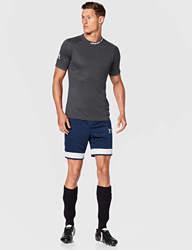 Under Armour Challenger III Training Top, Breathable Sport T Shirt, Sports Top Men, Black (Black/White (001)), L