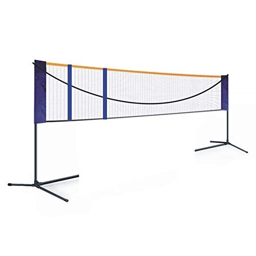 Ljings Portable Badminton Net,Volleyball Net & Tennis Net,Multiple Court Widths,Adjustable Hight And Width,Professional Sets,Perfect Backyard/Lawn Game,5.1m