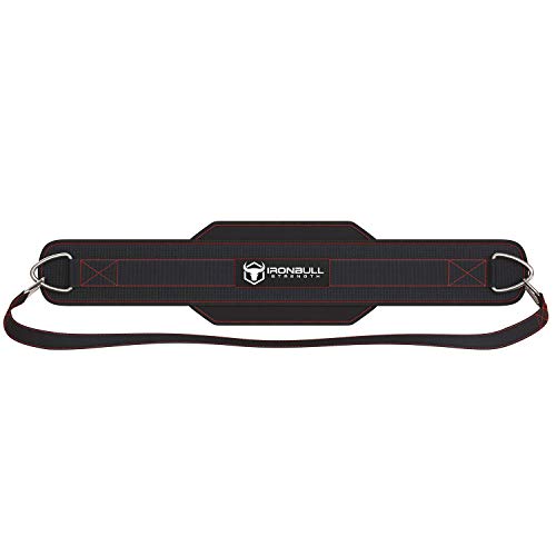 Iron Bull Strength Nylon Dip Belt - Weight Belt with Nylon Strap Chain for Lifting Weights - Perfect for Weighted Pullup, Dips, Squats and Weightlifting - for Men and Women