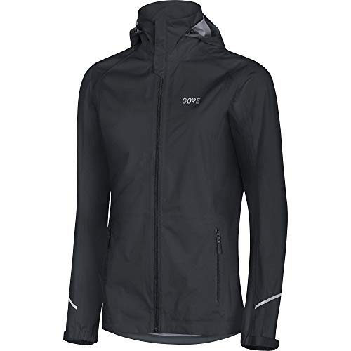 GORE Wear Women's Waterproof Hooded Running Jacket, R3 Women's GORE-TEX Active Hooded Jacket, Size: 36, Colour: Black, 100071