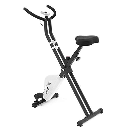 ESPRIT BIKE-X Fitness Belt Driven Foldable Exercise Bike Fitness Cardio Workout Weight Loss Machine (White)