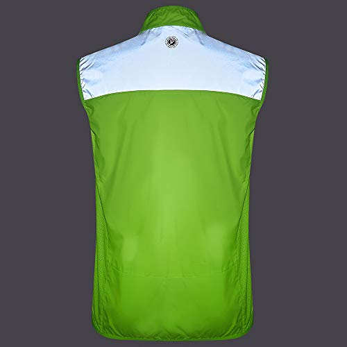 Time To Run Men's Lightweight High Vis Reflective Running/Cycling/Walking Bib Sports Vest Gilet With Pocket Medium 40