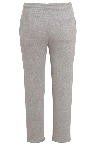 Imporio 11 Men's Plain Open Hem Jogging Bottom 2 Side Pockets with Zip Trouser Men Fleece Sports Gym Trouser UK Size Small - 5XL (Grey, Medium)