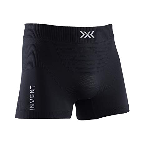 X-Bionic Men Invent 4.0 Light Boxer Shorts - Opal Black/Arctic White, Large