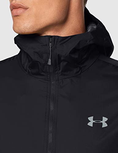 Under Armour Forefront Rain Jacket Jacket, Men Black, Black / / Steel (001), X-Large