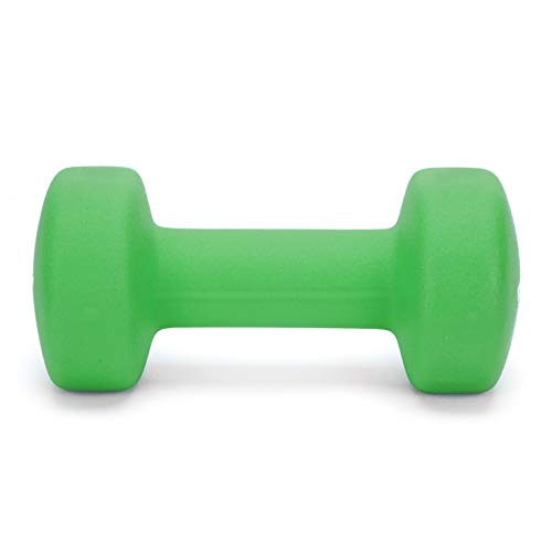 Neoprene Dumbbell Weights (Sold as One Pair) - 0.5kg, 1kg, 2kg, 3kg, 4kg, 5kg - Perfect Hand Weights for Strength Building, Muscle Toning, Home Gym and Rehabilitation. (Green - 4kg x 2)