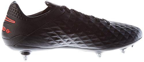 Nike Legend 8 Pro SG, Unisex Football Football Shoe, Black/Dark Smoke Grey-Chile Red, 9 UK (44 EU)