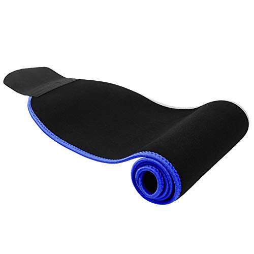 214 Fitness Waist Trimmer Belt Sweat Workout Body Shaper Sauna Sweat Wrap Sauna Suit Effect for Men & Women Weightlifting(blue, M)
