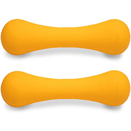 Phoenix Fitness RY928-2 Neoprene Dumbbell Weight for Home and Gym Fitness Exercise Workout Training for Arms and Hands, Pair, 2KG, Orange