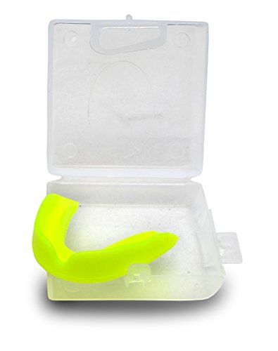 Make or Break PROTECTIVE GEAR GUM-SHIELD MOUTH GUARD SPORTS RUGBY FOOTBALL HOCKEY BOXING BOIL BITE MMA KARATE DENATL GUARD (Yellow, Junior)