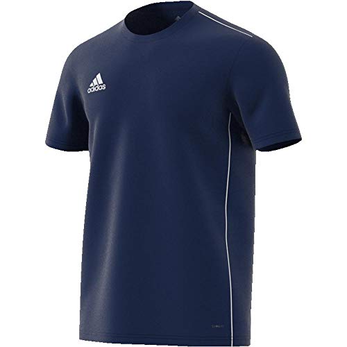 adidas Men Core 18 Training Short Sleeve Jersey - Dark Blue/White, M