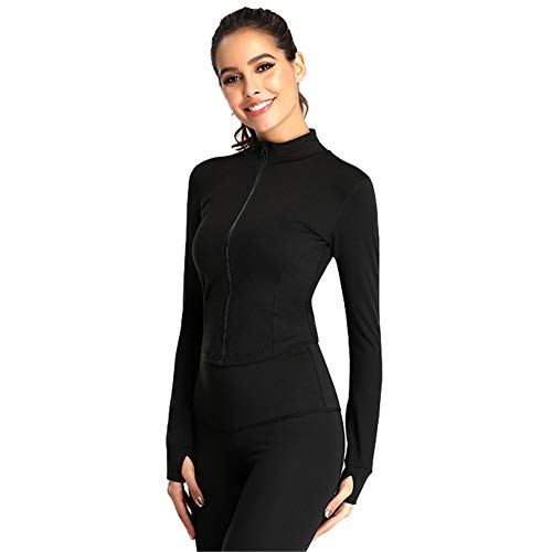 Zip Up Thumb Hole Jacket Womens Gym Jacket QUEENIEKE Women's