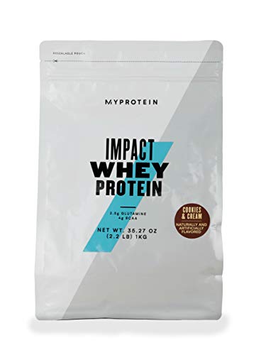 MyProtein Impact Whey Protein, Cookies & Cream, Pouch, 1kg