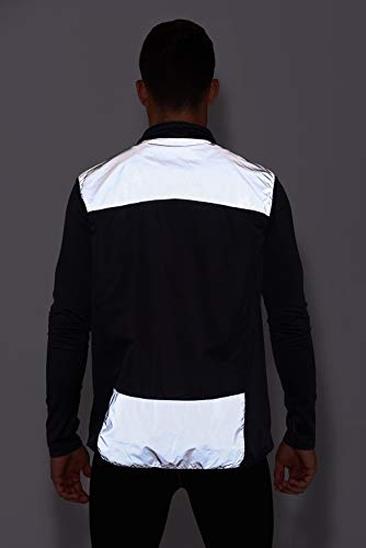Time To Run Men's 2019 High Visibility Reflective Spirit Lightweight Running Gilet Large Charcoal/Silver