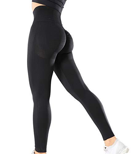 Buy RUNNING GIRL Butt Lifting Leggings for Woman,High Waisted Seamless Yoga  Compression Pants Tummy Control Gym Workout Tights(CK2617.Black.M) at