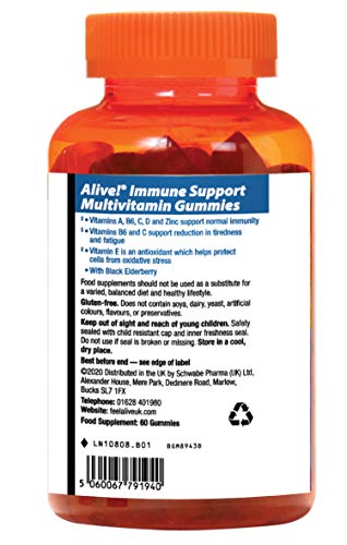 Alive! Immune Support Multivitamin Gummies - 60 Gummies