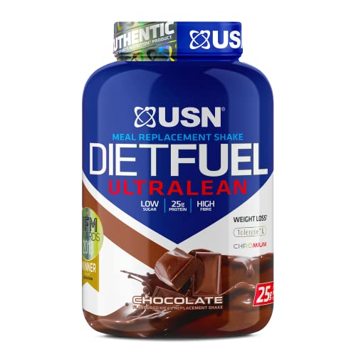 USN Diet Fuel UltraLean Chocolate 2KG: Meal Replacement Shake, Diet Protein Powders for Weight Control and Lean Muscle Development